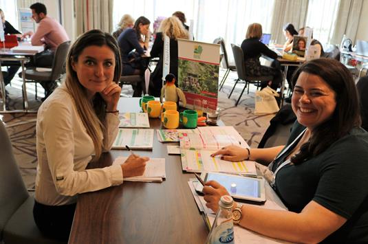 Nadia Zammal of Excel English with Silvia Musoni of Kieron