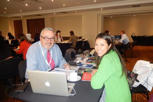 Mark Greenow of Millfield with Angela Rojas of Estudiar by CSA Travels
