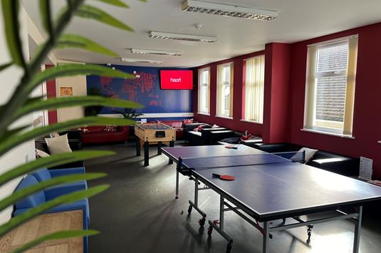 Table tennis in student lounge 2