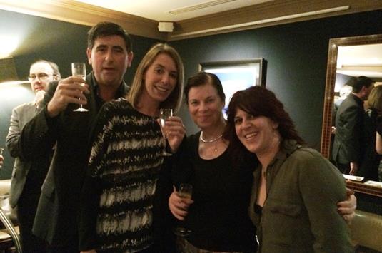 Patrick Creed of Bridge Mills with Ann-Catherine Gheysens of Langues Vivantes and Micheline Bradley of CEC and Caroline from the Linguviva Centre