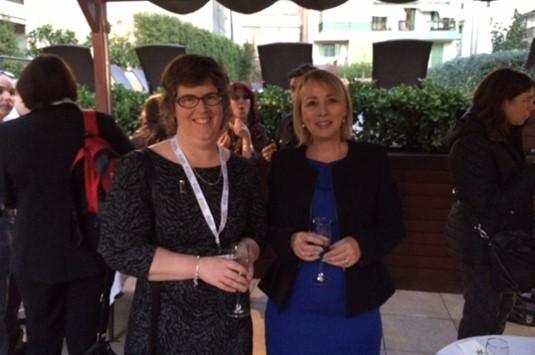 Helen Lami of Academic summer with Kate Hargreaves of Living Learnign English at the Reception.jpeg