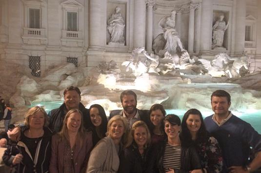 QE & QEd Educators at the Trevi Fountain Rome