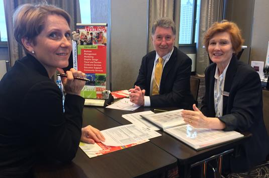 Janelle Dawson and Bruce Bartlett of Sterling Business College with  Joanna Bernacka-Czop of Almatur Polska