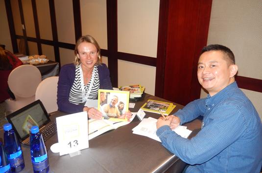 Rosie Ganne of London School of English with Jason Ma of Index Education