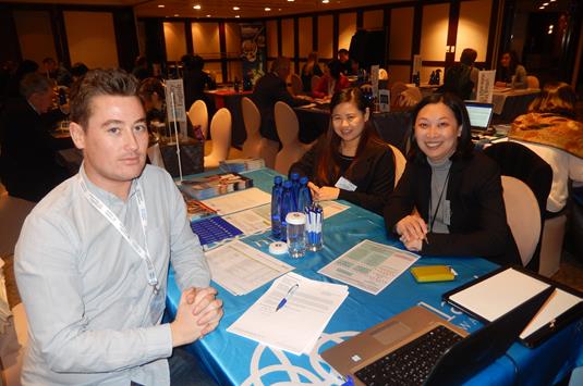 Shane McCoy of Atlantic Language with Shiny Feng and Daphne Yuan of Global Education Services