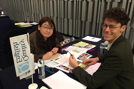 Kieran Hayde of Wimbledon School of English with Mihyeong Yu of Creative Scholars Korea