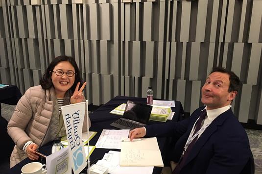 Scott Bushell of London School of English with Yeongjoo Kim of KYJ Education