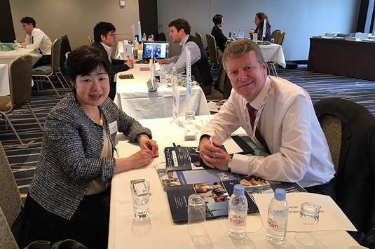 Andrew Edwards of LSI Portsmouth with  Noriko Okada of ICT