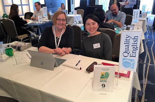 Judy Loren of Excel English with Sayaka Machi of Gio Club Study Abroad