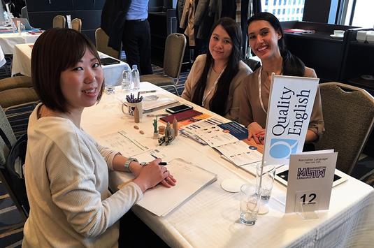 Maggie Holy of Manhattan Language with  Yoko Shirozu of Study Abroad Association