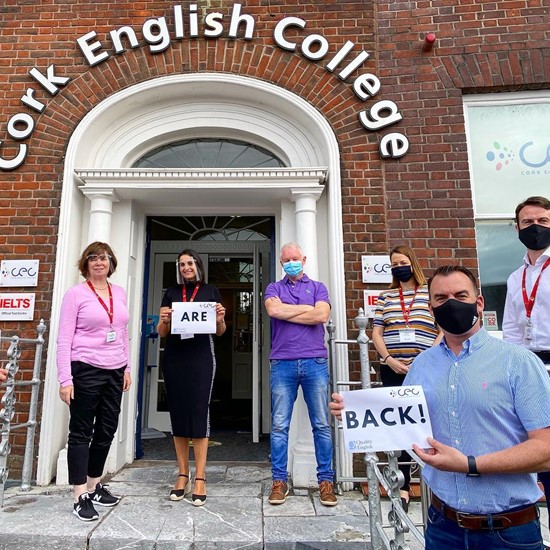 CEC - Cork English College has reopened for face to face classes after 179 days away!