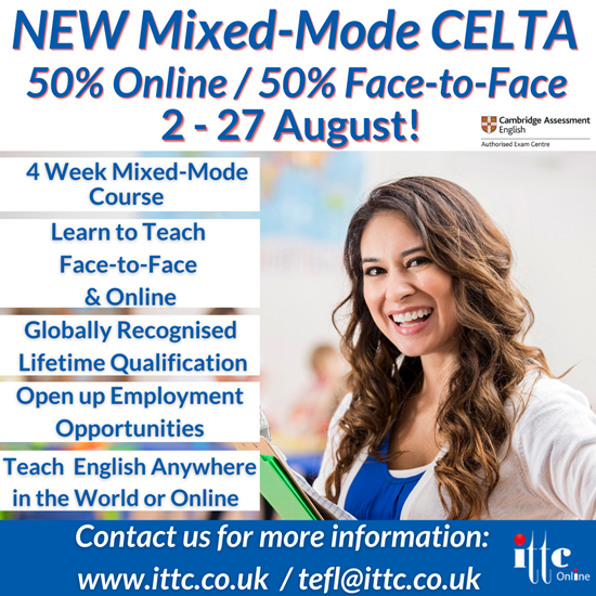 New Mixed-Mode CELTA course at ITTC