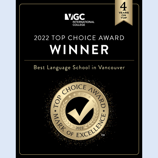 VGC International College wins Top Choice Award 4 years in a row